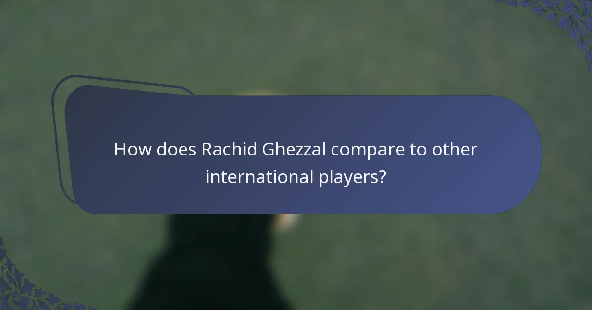 How does Rachid Ghezzal compare to other international players?