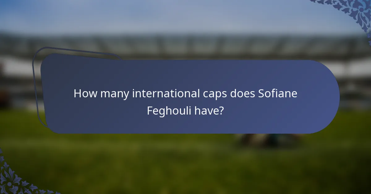 How many international caps does Sofiane Feghouli have?