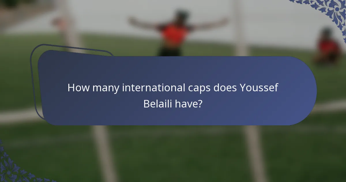 How many international caps does Youssef Belaili have?